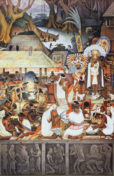 The Zapotec Civilization painting - Diego Rivera The Zapotec Civilization art painting
